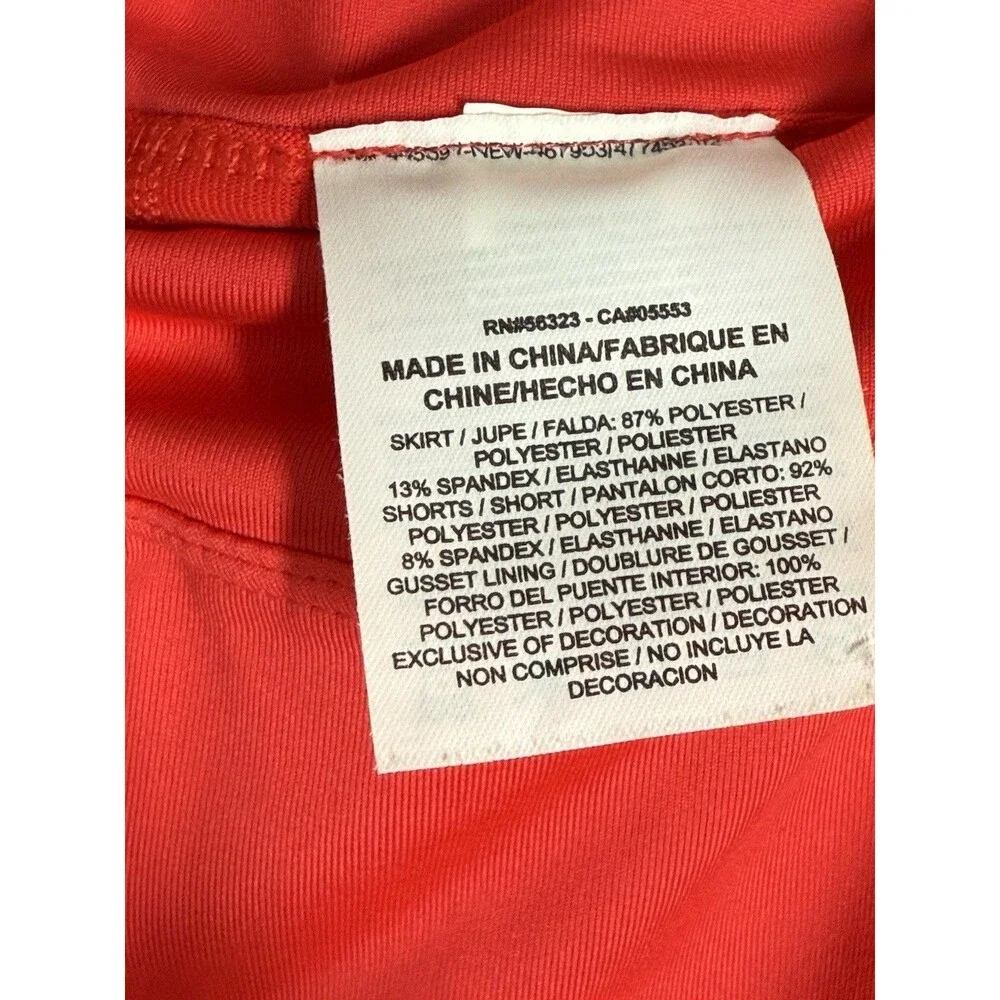 Nike Womens Flirty Knit‎ Skirt Skort Coral Dri-Fit Tennis Golf Size L Pickleball